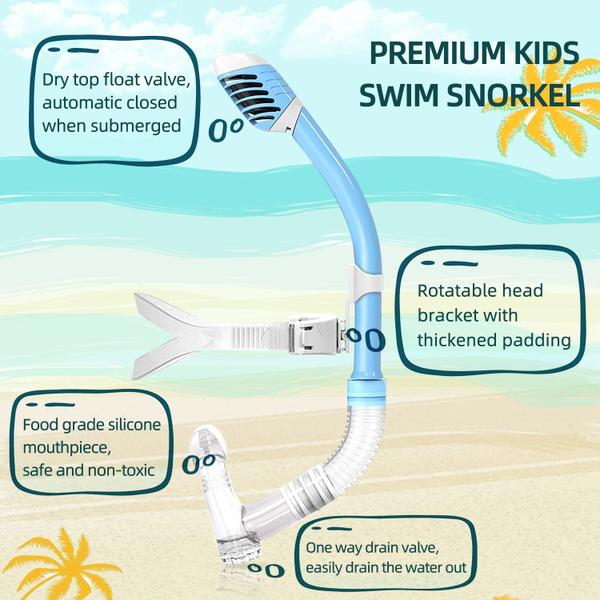 Snorkel Uniswim Center Mount para nadadores para crianças de 6 a 15 anos Imagem de Snorkel Uniswim Center Mount para nadadores para crianças de 6 a 15 anos