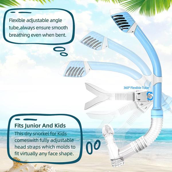 Snorkel Uniswim Center Mount para nadadores para crianças de 6 a 15 anos Imagem de Snorkel Uniswim Center Mount para nadadores para crianças de 6 a 15 anos