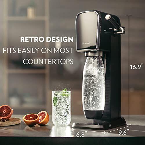 Imagem de SodaStream Art Sparkling Water Maker Bundle (Preto), com CO2, garrafas DWS e sabores Bubly Drops