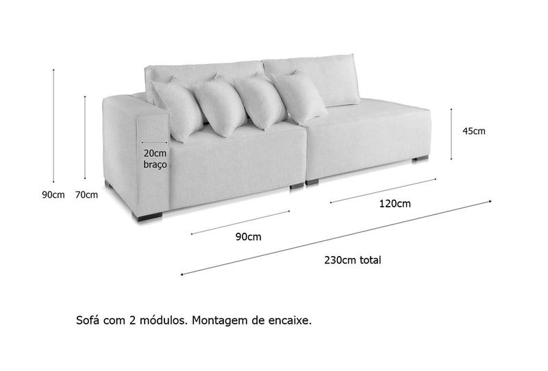 Imagem de Sofá 2 3 4 Lugares Modulado Almofada Solta Molas Istambul BD Veludo Verde 2,3m