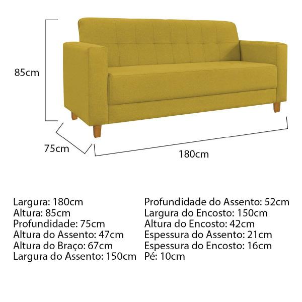 Imagem de Sofá 2 Lugares 180cm Suede Dallas Maranata Estofados