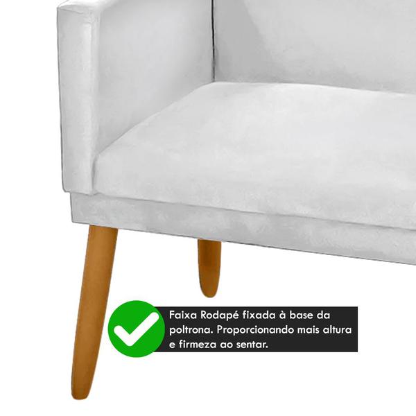 Imagem de Sofá 2 Lugares Estofado Suede Branco