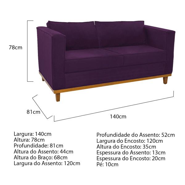 Imagem de Sofá 2 Lugares Europa Suede ADJ Decor