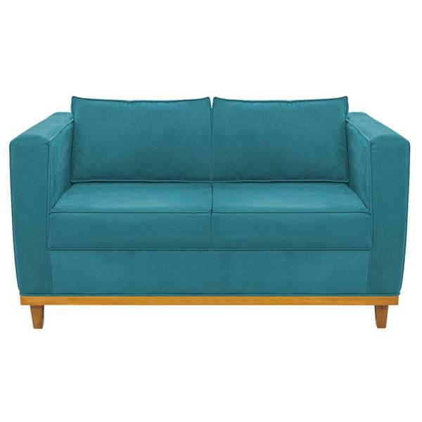 Imagem de Sofá 2 Lugares Europa Suede Azul Turquesa AM Decor