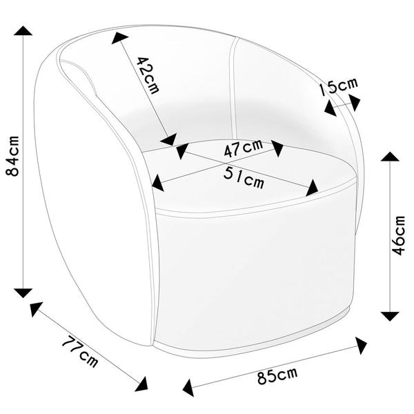 Imagem de Sofá 2 Lugares Living 160cm e 1 Poltrona Giratória Garbin K04 Veludo Preto - Mpozenato