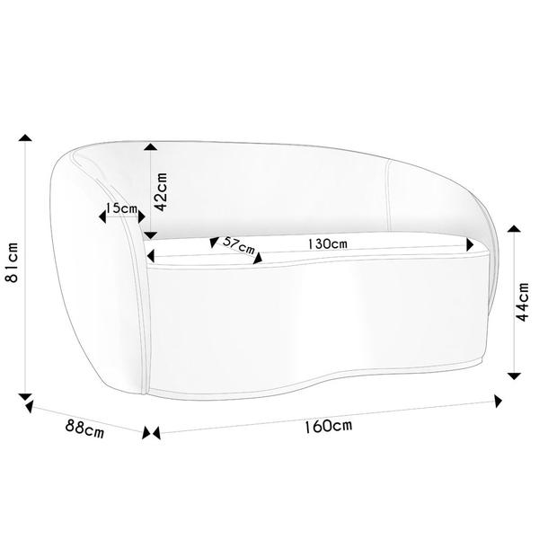 Imagem de Sofá 2 Lugares Living 160cm e 1 Poltrona Giratória Garbin K04 Veludo Verde - Mpozenato