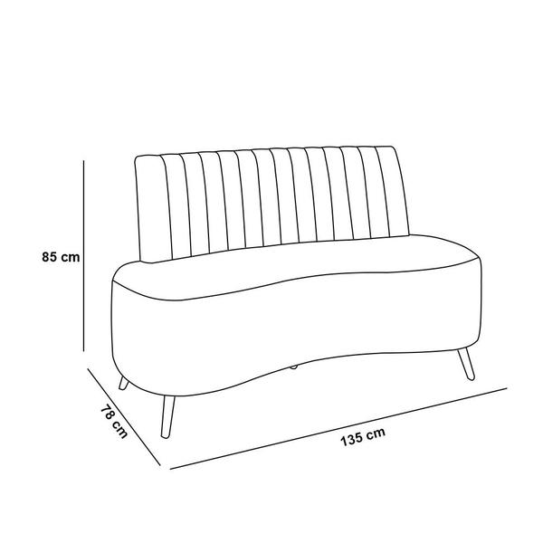 Imagem de Sofá 2 Lugares Living 160cm Pé Palito Maraú Bouclê Verde K01 - D'Rossi