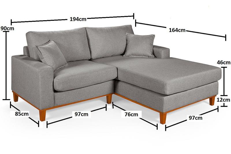 Imagem de Sofá 2 Lugares Living Com Chaise Essencial Estofados