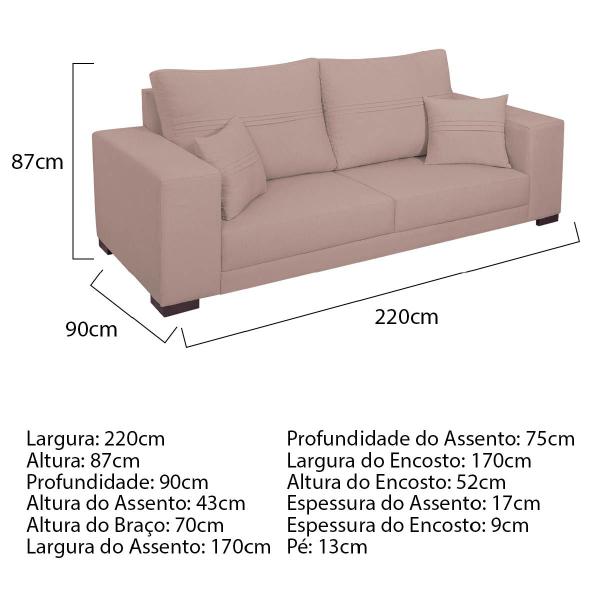 Imagem de Sofá 2 Lugares Madri Suede - ADJ Decor