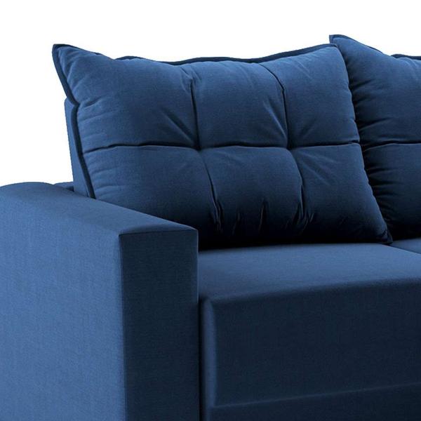 Imagem de Sofá 2 Lugares Retrátil Lubeck Suede Azul Marinho 140 cm