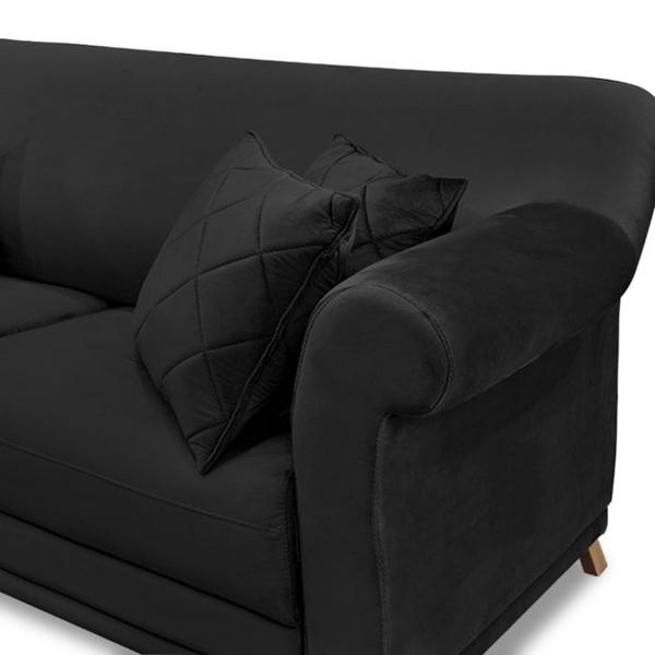 Imagem de Sofa 2 Lugares Retro Polo 160cm Com Almofada Veludo 2237 Ezz