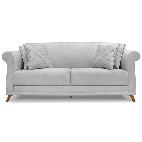 Imagem de Sofa 2 Lugares Retro Polo 180cm Com Almofada Linho Grigio Ezz