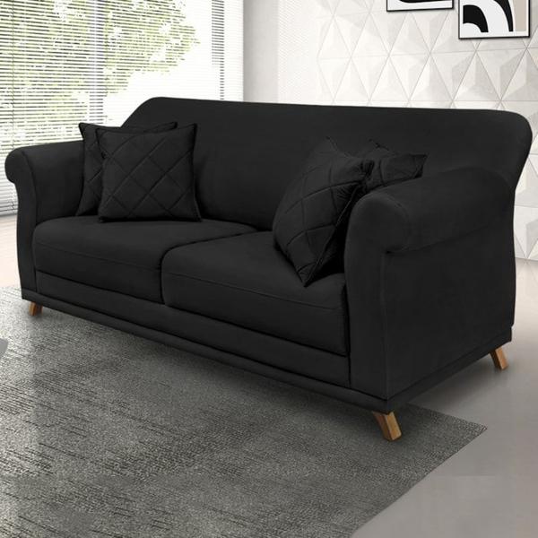 Imagem de Sofa 2 Lugares Retro Polo 180cm Com Almofada Suede 1105 Ezz