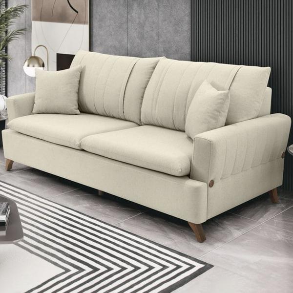 Imagem de Sofa 3 Lugares 180 cm Eron Linho Cru Vazzano