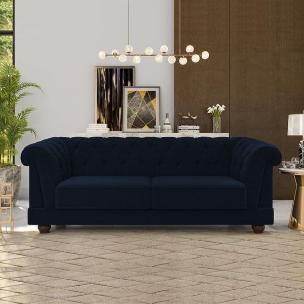 Imagem de Sofa 3 Lugares 220 cm Ponteio Veludo SL 948 Moll