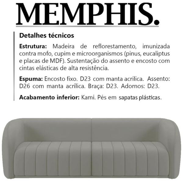 Imagem de Sofa 3 Lugares 252 cm Memphis Veludo SL 940 Moll