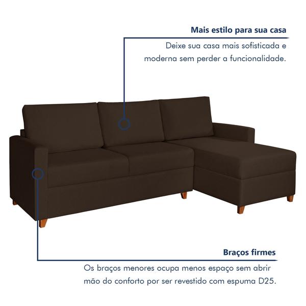 Imagem de Sofá 3 Lugares com Chaise Moov Yescasa