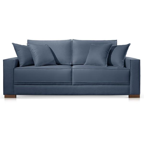 Imagem de Sofá 3 Lugares Fixo Living Hotello Suede Azul 2,00m