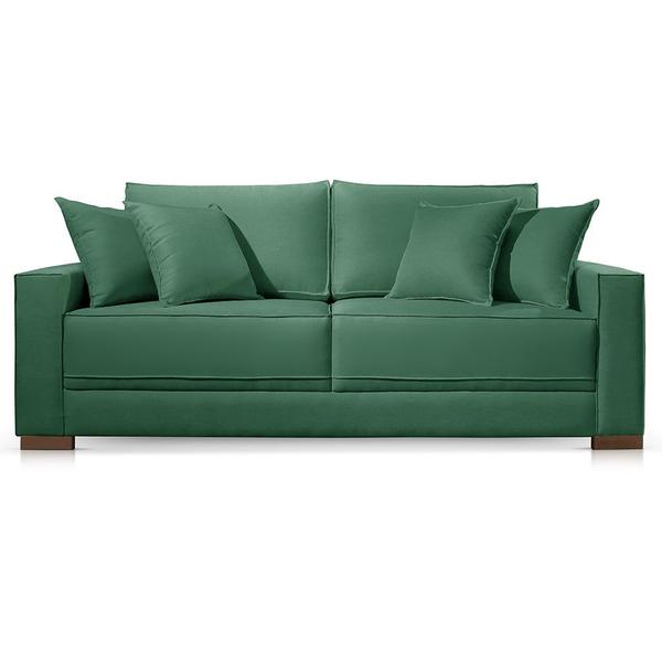 Imagem de Sofá 3 Lugares Fixo Living Hotello Suede Verde 2,00m