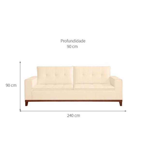 Imagem de Sofá 3 Lugares Holborn Linho Off White 240 cm