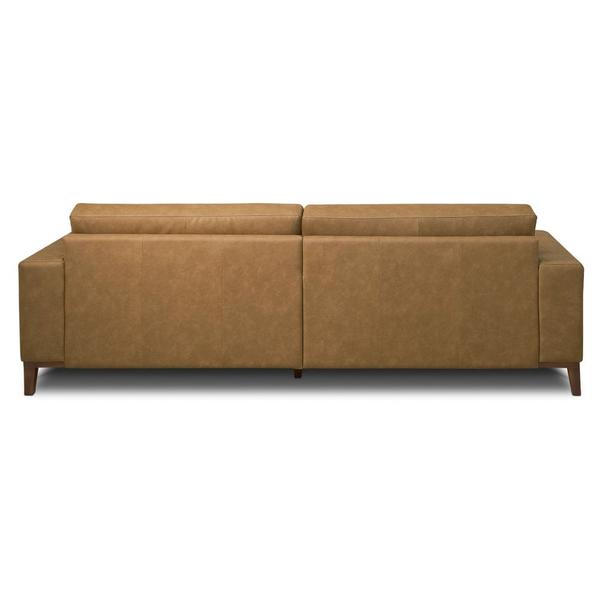 Imagem de Sofá 3 Lugares Para Sala Living 210cm Ronie L08 Couro Camel  - Mpozenato