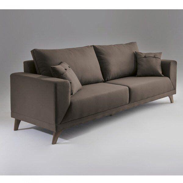 Imagem de Sofa 3 Lugares Pes Em Imbuia Manchester