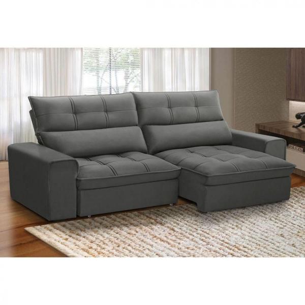 Imagem de Sofa 3 Lugares Retratil E Reclinavel Ferguile Lotus Grafite