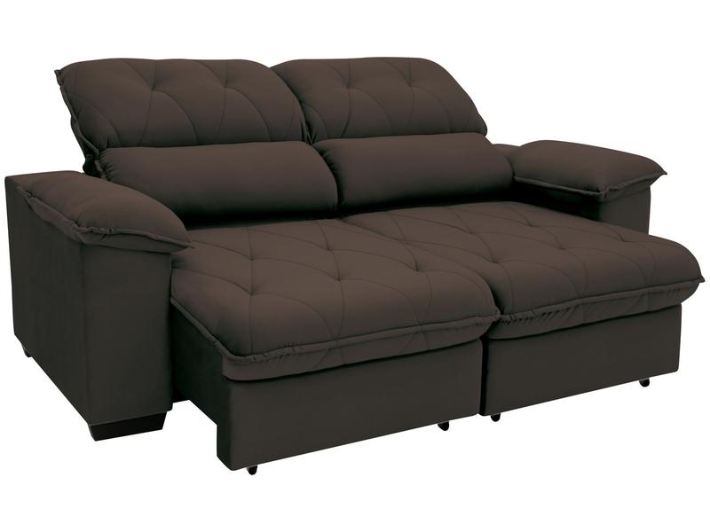 Sofá 3 Lugares Retrátil Reclinável Suede Hannover Linoforte - Sofá