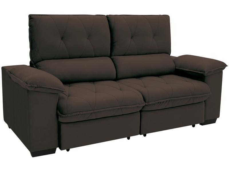 Sofá 3 Lugares Retrátil Reclinável Suede Hannover Linoforte - Sofá