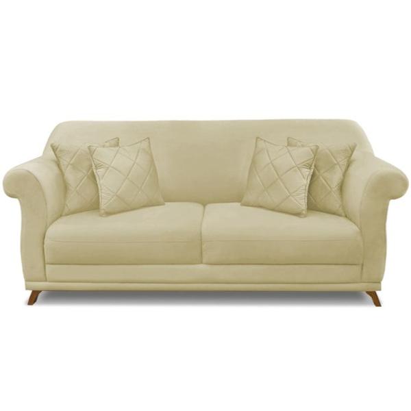 Imagem de Sofa 3 Lugares Retro Polo 200cm Com Almofada Suede 1100 Ezz