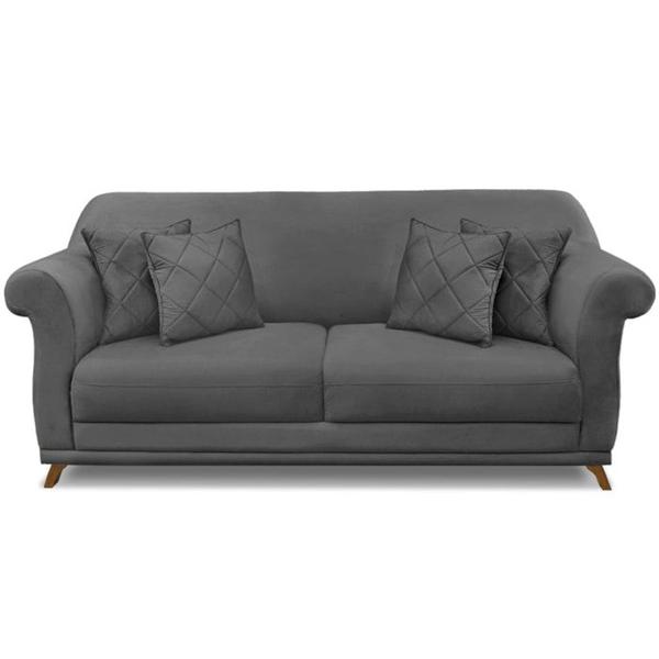 Imagem de Sofa 3 Lugares Retro Polo 200cm Com Almofada Suede 1104 Ezz