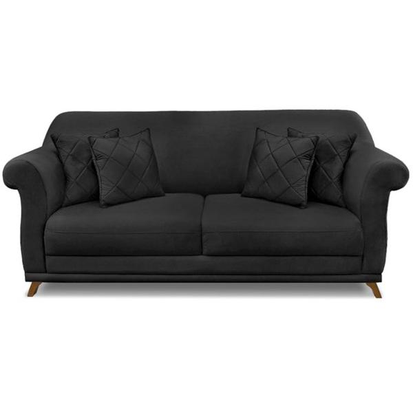 Imagem de Sofa 3 Lugares Retro Polo 200cm Com Almofada Veludo 2237 Ezz