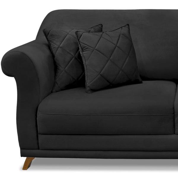 Imagem de Sofa 3 Lugares Retro Polo 200cm Com Almofada Veludo 2237 Ezz