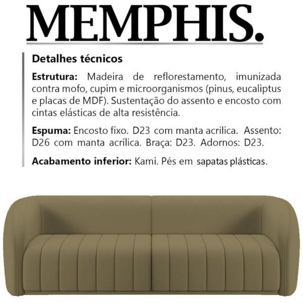 Imagem de Sofa 4 Lugares 332 cm Memphis Veludo SL 945 Moll