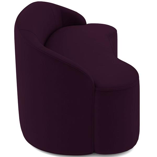 Imagem de Sofá 4 Lugares Curvo Sala de Estar Living Lótus D02 Veludo Roxo 280 cm C-292 - Lyam