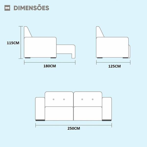 Imagem de Sofá 4 Lugares Retrátil e Reclinável Orion 2.50m Veludo Terracota Móveis Mix