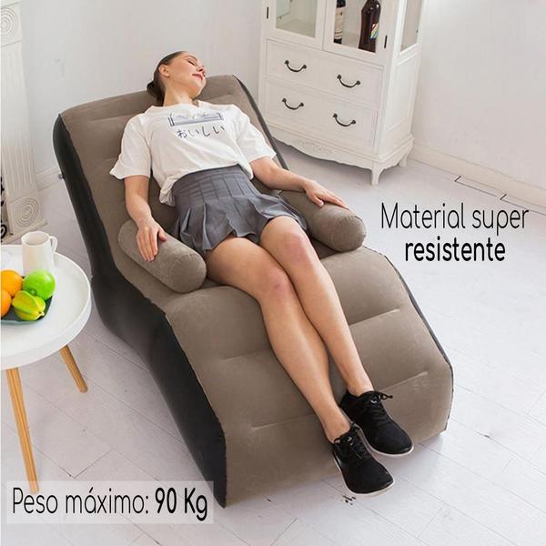 Imagem de Sofa Ar Inflavel Boia Relaxante Preguiçoso Com Bomba De Ar