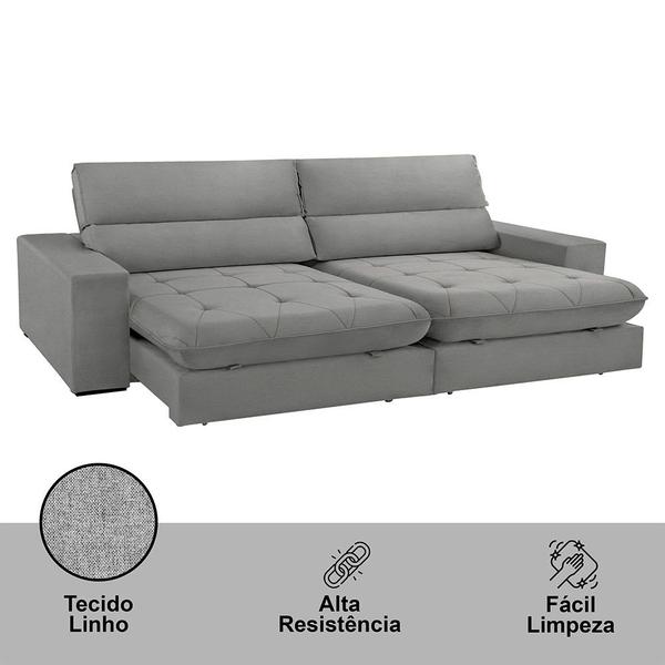 Imagem de Sofá Aspem Linho 02 Módulos de 90cm B25cm Meu Sofá Online