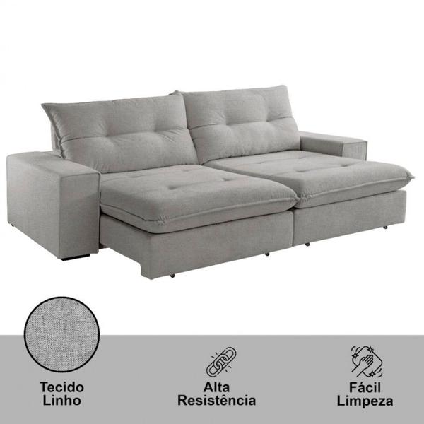 Imagem de Sofá Athenas Linho 02 Módulos 80 cm B25cm Meu Sofá Online