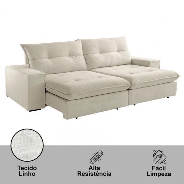 Imagem de Sofá Athenas Linho 02 Módulos 80 cm B25cm Meu Sofá Online