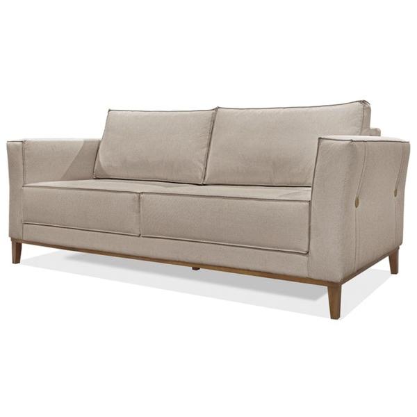 Imagem de Sofa Balli 2 Lugares 170cm Pes Madeira Linho 221 Areia Ezz