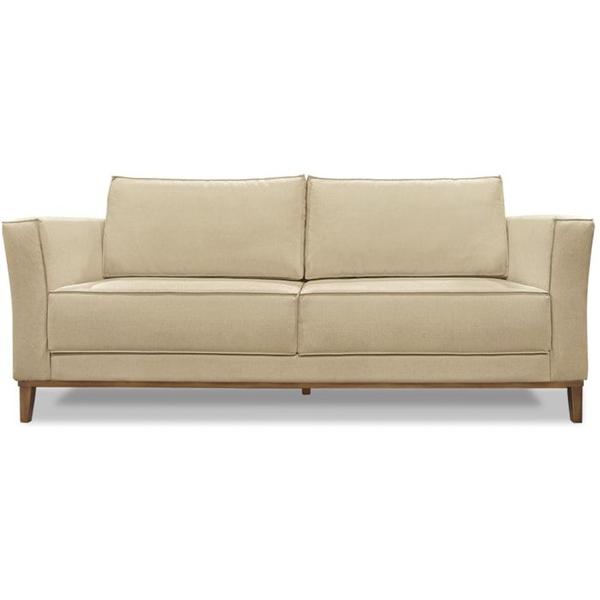 Imagem de Sofa Balli 2 Lugares 190cm Pes Madeira Linho 222 Dourado Ezz