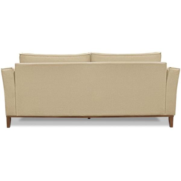 Imagem de Sofa Balli 3 Lugares 210cm Pes Madeira Linho 223 Dourado Ezz