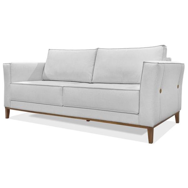 Imagem de Sofa Balli 3 Lugares 210cm Pes Madeira Linho 223 Grigio Ezz