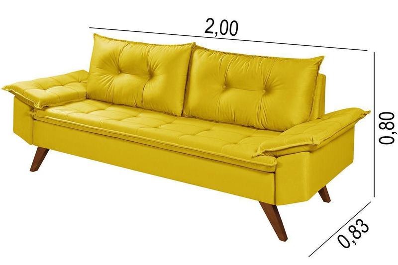 Imagem de Sofa Bariloche 3 Lugares com duas Banquetas Marrom Essencial Estofados