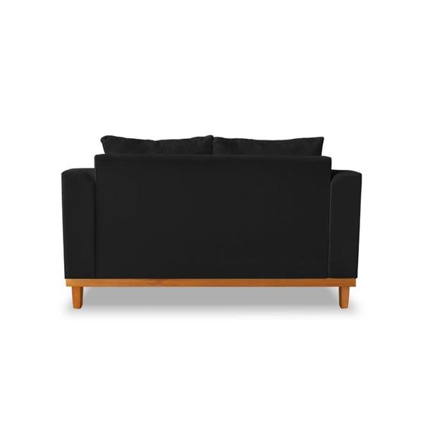 Imagem de Sofá Beny, com Seu Estilo Moderno, 2 Lugares Suede 140cm Preto