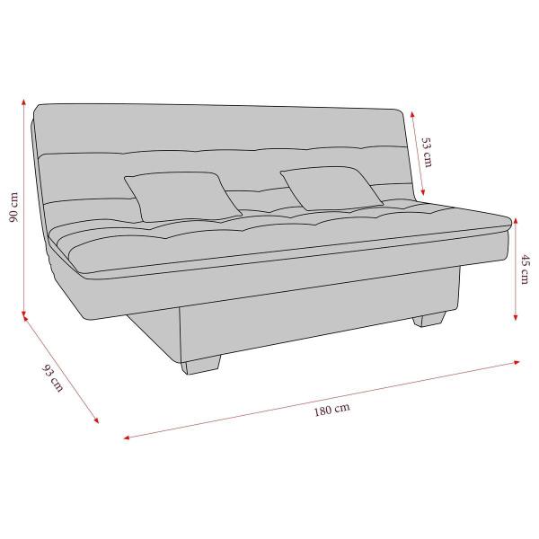 Imagem de Sofá-Cama 180cm 3 Lugares com Tecido Bouclé Multimóveis CR45258