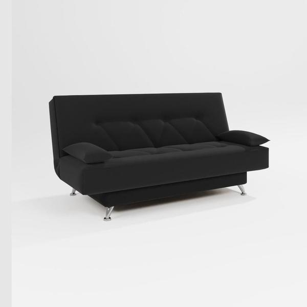 Imagem de Sofá Cama 1,80m Fabiane Suede Preto  Madelina Decor