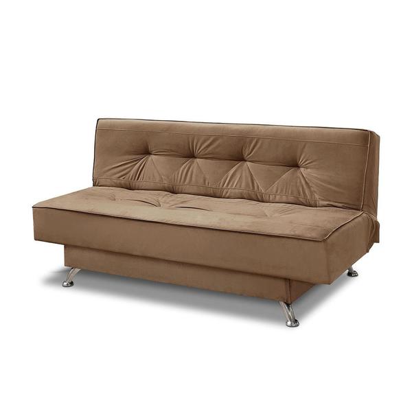 Imagem de sofá cama 1,80m Flor Suede Cappuccino Adonai Estofados