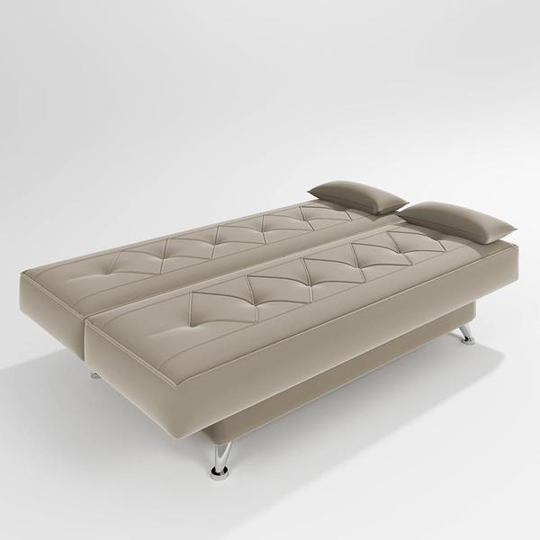 Imagem de Sofá Cama 1,80m Iara Suede Bege  Madelina Decor